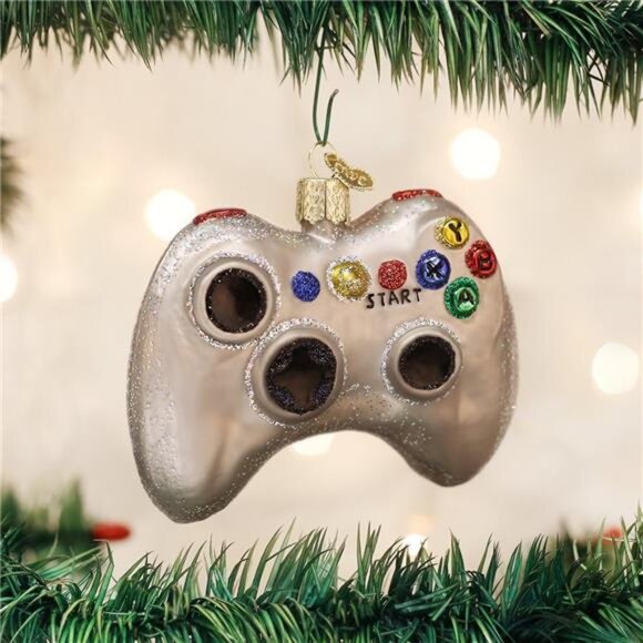 Christmas Ornaments: Video Game Controller Glass Blown Ornaments for - Picture 2 of 7